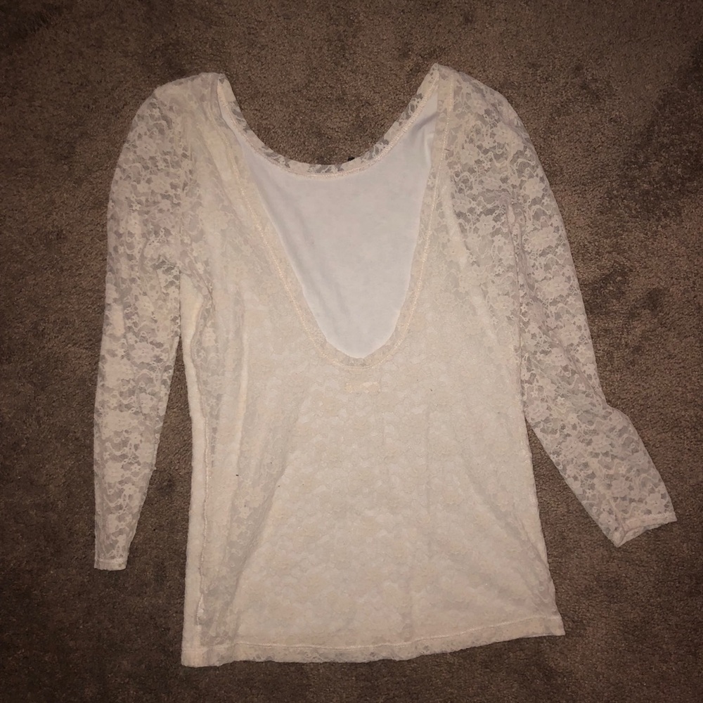 3/4 sleeve lace top from Aerie